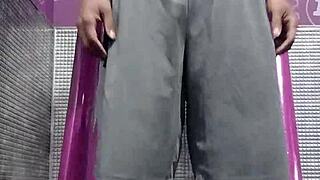 Skinny Mature Brunette Uses Machine In Usa Dorm Workout With Teacher And Roommate In Athletic Gym Solo