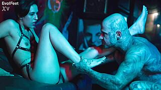 Feet On Meat While Licking Soles In Femdom Domination With Latina Slave