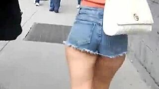 looking at sexy asses in miniskirts on the street.