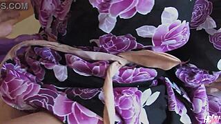 Hot Japanese chick Ruri Kikukawa gets pumped full of cum, creampie explosion!