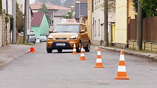 I take that big cock in the fake driving school bus to secure my busty blonde examiner job