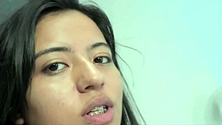 I feel so excited giving innocent colombian chica her first creampie in pov