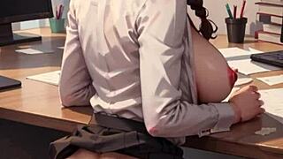 Naughty Office Girl With Big Cock Anal Sex