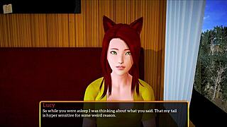 Intriguing redhead teen 18+ with small tits in new family game