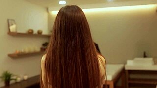 horny petite 18+ client seduces masseuse at spa for tight pussy ride on bbc