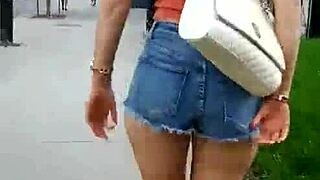 looking at sexy asses in miniskirts on the street.