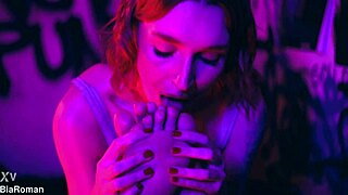 Dominant Bia Roman and Sam Quinn dive into intense foot worship with tickling bondage