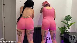 Huge boobs jumping wildly with belly fetish and ass shaking preview!