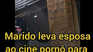 Corno Leva Esposa No Cine Porno Fuder Com Estranhos In Voyeur Blowjob And Cum In Mouth