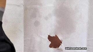 Curvy Milf Fingers Round Ass In Steamy Shower With Big Tits And Housewife Bathing Details