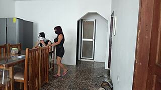 Maid Whore Teases With Big Ass Shaking For Father In Law Fetish In Submissive Curvy Uniform Fantasy