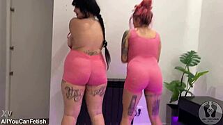 Huge boobs jumping wildly with belly fetish and ass shaking preview!