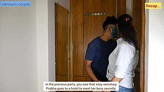 Hot Secretary Prabha Having Hardcore With Boss 4! She Gives Rimjob And Rides In Cowgirl On Bed!