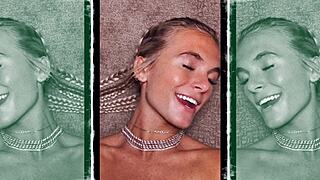 College girl Madisyn Huntt teases in bikini outfit haul with twerk nipslip cameltoe