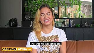 Cute Big Ass Latina Teen 18+ Sucks Huge Cock On Sofa At Casting Interview
