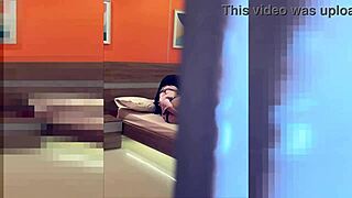 caught stepmom with big ass rubbing tight pussy and shaking huge butt in her room until orgasm