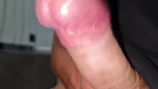 Hey, check out this exhibitionist stepson with a big cock arriving for a quick handjob cumshot in close-up with hot intense moans!