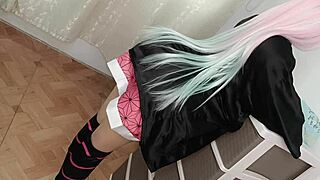 Chubby Bride in Wedding Dress and Thong Gets Fucked by Stepbrother with Huge Cock in Bedroom Cosplay