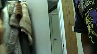 Latina mom bends over in doggystyle on bed with heels stockings and rides cock in anal gaping action.