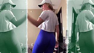 College girl Madisyn Huntt teases in bikini outfit haul with twerk nipslip cameltoe