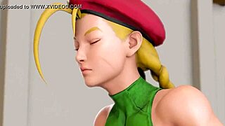 Tranny Juri overwhelms with passion fucking Cammy in intense Street Fighter hentai scene