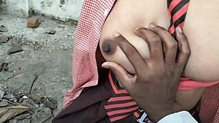 desi schoolgirl's viral outdoor village sex