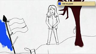 Teen 18+ Girl Unleashes Wild Pee Standing Up In Art Academy Home Studio