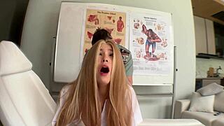 The cute asian girl touches a cock for the first time. I fuck her hard.