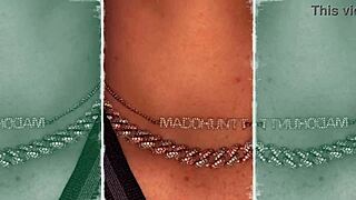 College girl Madisyn Huntt teases in bikini outfit haul with twerk nipslip cameltoe