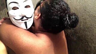 Ebony Ninfeta With Big Tits And Ass Gives Sloppy Interracial Blowjob On Huge Cock