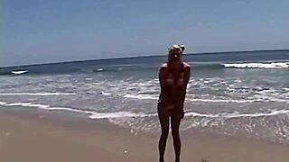 Isn't it wild how skinny blonde teen Little Summer teases with natural tits and pussy fingering at the beach?