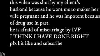 Client gets intimate in front of husband for pregnancy attempt