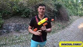 Alexis Crystal's Huge Czech Tits Bounce In Horny Woodland Chase With Wet Pussy Creampie And Rough Doggystyle Fucking