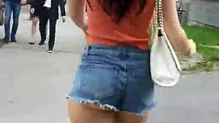 looking at sexy asses in miniskirts on the street.