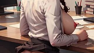 Naughty Office Girl With Big Cock Anal Sex