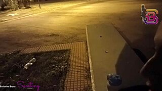 Wife Filmed Sucking Lover's Big Cock in City Square Affair