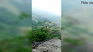 Colombian babe Leyne Rodriguez gets fucked hard by lover on a rugged mountain trail