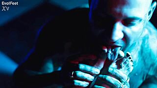 Feet On Meat While Licking Soles In Femdom Domination With Latina Slave