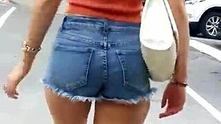 looking at sexy asses in miniskirts on the street.