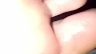 Girlfriend lies back while her feet get licked and toes sucked in intimate fetish session
