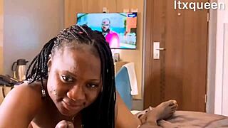 I Adore Gripping Panties While Riding His Massive African Cock Doggy Style