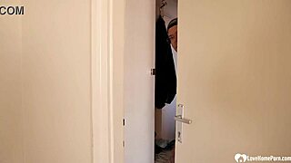 Caught Stepsister Watching Hardcore Porn While Bent Over Masturbating