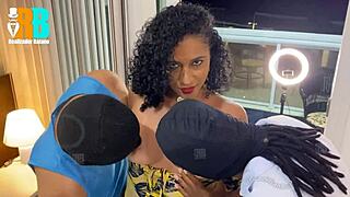 hey brazilian bull join our amateur threesome with submissive wife and husband watching