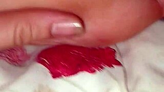 Girlfriend lies back while her feet get licked and toes sucked in intimate fetish session