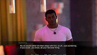 One blonde milf fucking with three black guys at once on the couch!