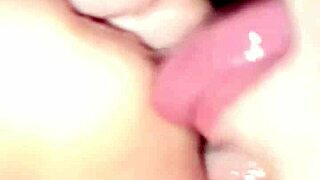 Girlfriend lies back while her feet get licked and toes sucked in intimate fetish session