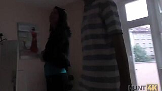 Does this young couple need cash or is the slut just up for public fucking?