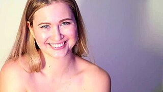 Big Boobs Massage for Cute Blonde Babe with Wet Pussy