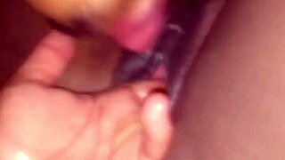Ebony BBW with Big Natural Tits Gets Licked and Fucked