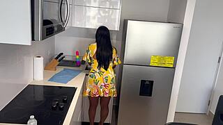 Busty Stepmom Leyne Rodriguez Shares Bed With Stepson For Sex With Spreading And Petite Latina Lingerie